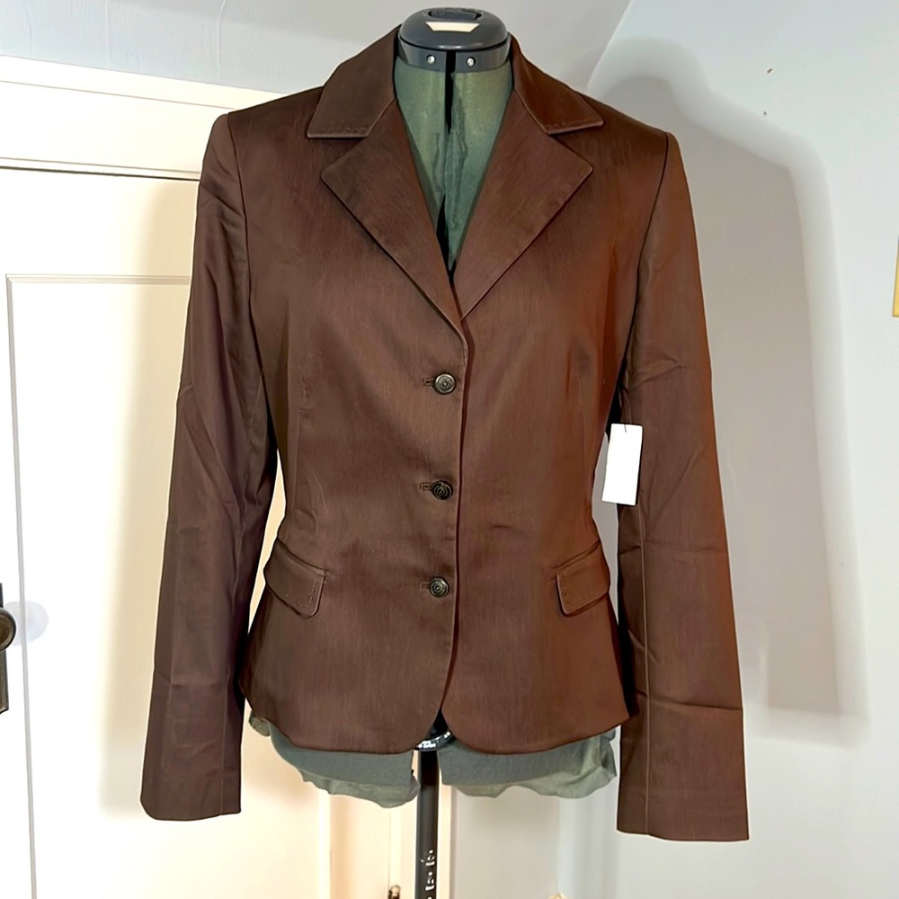 Tahari Chocolate Brown Suit Jacket
